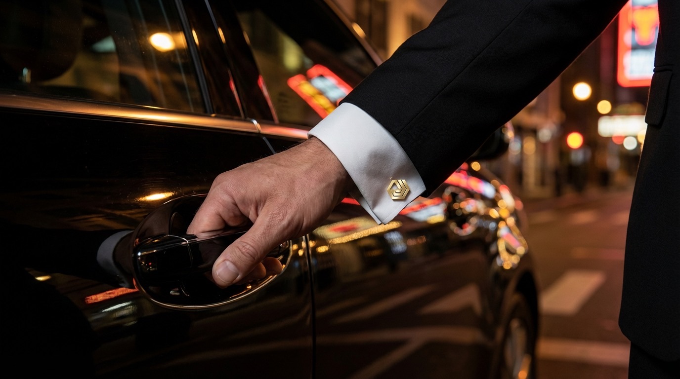 Chauffeurservice mit Limousine für einen Geschäftstermin