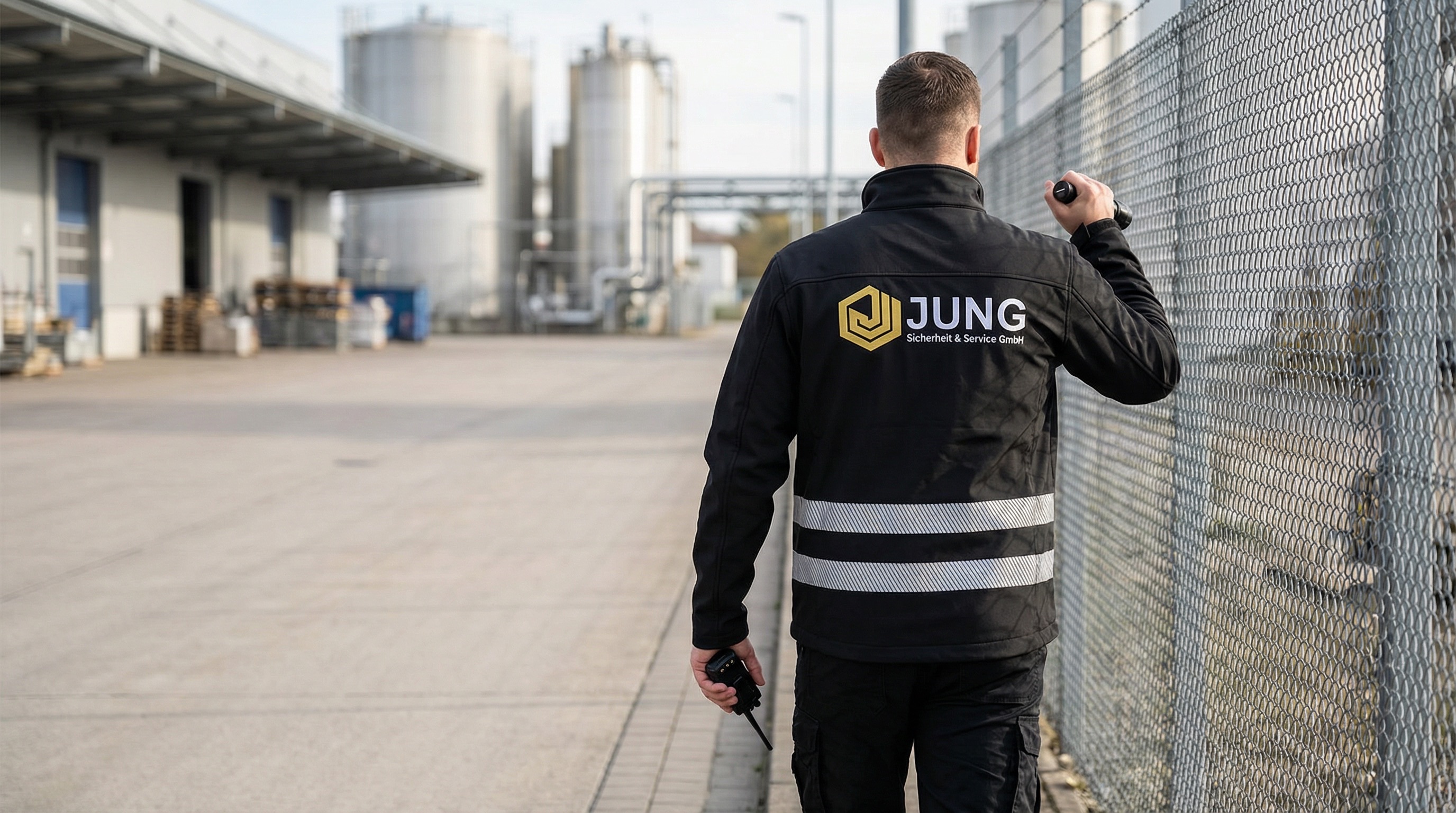 Revierdienst mit Sicherheitsfahrzeug im Einsatz